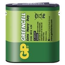 GP Zinková batéria Greencell plochá, 3R12, 4, 5V, 1 ks