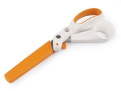 FISKARS Krajčírske nožnice na silné látky dĺžka 21 cm - biela oranžová