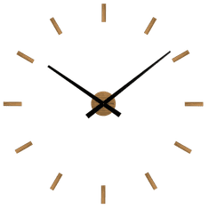 Vlaha MINIMAL Dubové drevené hodiny s nalepovacími indexmi vyrobené v Českej republike ?84cm