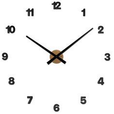Vlaha MINIMAL Dubové drevené hodiny s nalepovacími číslami vyrobené v Českej republike ?84cm