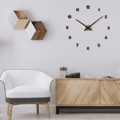 Vlaha MINIMAL Dubové drevené hodiny s nalepovacími číslami vyrobené v Českej republike ?84cm