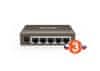 Tenda TEG1005D - 5-port Gigabit Ethernet Switch, 10/100/1000Mbps, Kov, Fanless