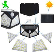 MG Wall Lamp solárna lampa 100 LED, čierna