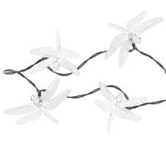 MG Dragonflies solárna reťaz 30 LED 6.5m, teplá biela