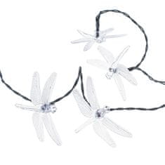 MG Dragonflies solárna reťaz 30 LED 6.5m, farebná