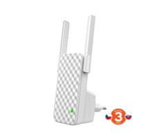 Tenda A9 - 300Mb/s WiFi-N Range Extender, predĺženie WiFi signálu, antény 2x 3dBi