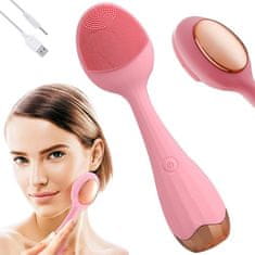 Solex Sónická kefka na čistenie a masírovanie tváre FACIAL CLEANSING MASSAGER AE-619 PINK