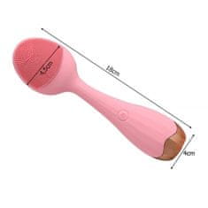 Solex Sónická kefka na čistenie a masírovanie tváre FACIAL CLEANSING MASSAGER AE-619 PINK