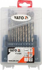 YATO Súprava vrtákov na kov 19ks HSS-COBALT 1-10mm