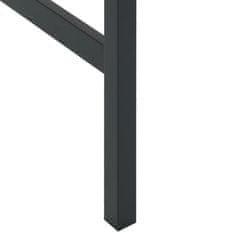 Petromila vidaXL Barový stolík, čierny 100x50x110 cm, oceľ s práškovou úpravou