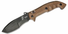 Fox Knives FX-501 TRACKER MESAWAKI taktický vreckový nôž 13,5 cm, čierna, tmavohnedá, G10, puzdro