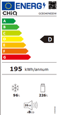 Chladnička s mrazničkou 322l GCB340NEIDW No Frost Multi Air Flow + 12 rokov záruka na kompresor