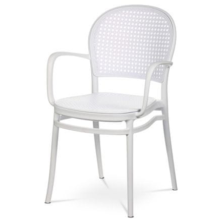 Autronic Moderní jídelní židle Židle jídelní, bílý plast (CT-746 WT)