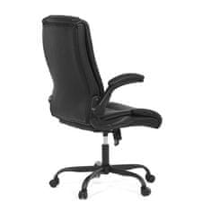 Autronic Kancelářská židle Kancelářská židle, černá ekokůže, taštičkové pružiny, kovový kříž, kolečka na tvrdé podlahy (KA-Y344 BK)