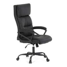 Autronic Kancelářská židle Kancelářská židle, černá ekokůže, taštičkové pružiny, kovový kříž, kolečka na tvrdé podlahy (KA-Y346 BK)