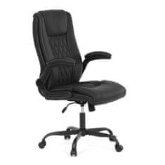 Autronic Kancelářská židle Kancelářská židle, černá ekokůže, taštičkové pružiny, kovový kříž, kolečka na tvrdé podlahy (KA-Y344 BK)