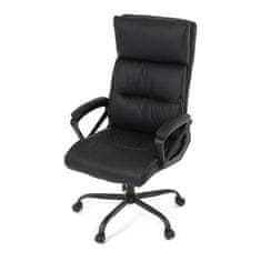 Autronic Kancelářská židle Kancelářská židle, černá ekokůže, taštičkové pružiny, kovový kříž, kolečka na tvrdé podlahy (KA-Y346 BK)