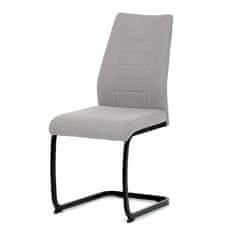 Autronic Moderní jídelní židle Židle jídelní,světle šedá látka, černé kovové nohy (DCL-438 LAN2)
