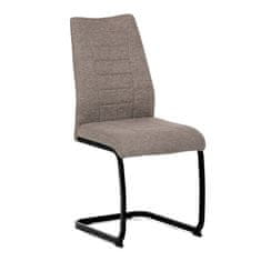 Autronic Moderní jídelní židle Židle jídelní, béžová látka, černé kovové nohy (DCL-438 BR2)