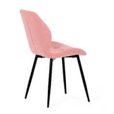 Autronic Moderní jídelní židle Židle jídelní, růžová látka, černé kovové nohy (CT-285 PINK2)