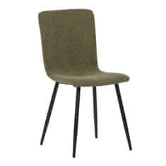 Autronic Moderní jídelní židle Židle jídelní, zelená látka, černý kov (DCL-964 GRN2)