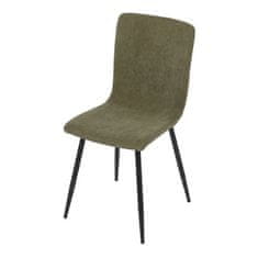 Autronic Moderní jídelní židle Židle jídelní, zelená látka, černý kov (DCL-964 GRN2)