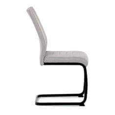 Autronic Moderní jídelní židle Židle jídelní,světle šedá látka, černé kovové nohy (DCL-438 LAN2)