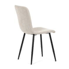 Autronic Moderní jídelní židle Židle jídelní, bílá látka, černý kov (DCL-964 WT2)