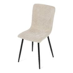 Autronic Moderní jídelní židle Židle jídelní, bílá látka, černý kov (DCL-964 WT2)