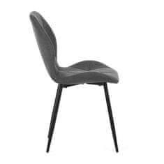 Autronic Moderní jídelní židle Židle jídelní, šedá látka, černé kovové nohy (CT-285 GREY2)