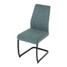 Autronic Moderní jídelní židle Židle jídelní, zelená látka, černé kovové nohy (DCL-438 GRN2)