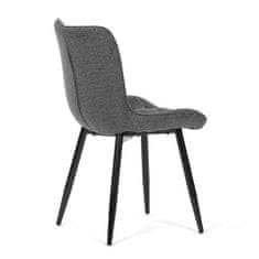 Autronic Moderní jídelní židle Židle jídelní, šedá látka, černé kovové nohy (HC-462 GREY2)