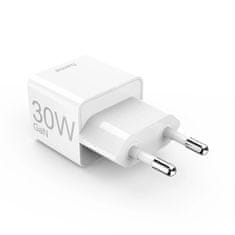 HAMA Nabíječka do sítě 30W, GaN, USB-C PD/ QC - bílá