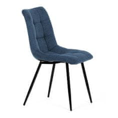 Autronic Moderní jídelní židle Židle jídelní, modrá látka, černé kovové nohy (DCL-193 BLUE2)