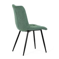 Autronic Moderní jídelní židle Židle jídelní, zelená látka, černé kovové nohy (DCL-193 GRN2)