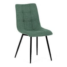 Autronic Moderní jídelní židle Židle jídelní, zelená látka, černé kovové nohy (DCL-193 GRN2)