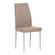 Autronic Moderní jídelní židle Židle jídelní, béžová látka, šedé kovové nohy (DCL-379 BR2)