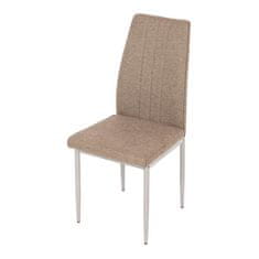 Autronic Moderní jídelní židle Židle jídelní, béžová látka, šedé kovové nohy (DCL-379 BR2)