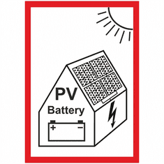 sapro Nálepka "PV + batéria symbol na fotovoltaiku" A7 