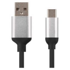 EMOS Nabíjací a dátový kábel USB-A 2.0 / USB-C 2.0, 1 m, čierny