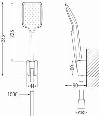 Mexen Bodový sprchový set Mexen R-62, zlatý - 785625052-50 - MEXEN