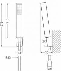 Mexen Bodový sprchový set Mexen R-77, zlatý - 785775052-50 - MEXEN