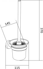 Mexen WC kefa Mexen Remo, biela - 7050750-20 - MEXEN