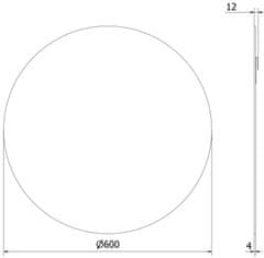 Mexen Okrúhle kúpeľňové zrkadlo Mexen Alto 60 cm - 9853-060-060-000-00 - MEXEN