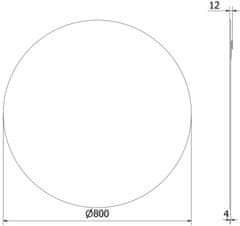 Mexen Okrúhle kúpeľňové zrkadlo Mexen Alto 80 cm - 9853-080-080-000-00 - MEXEN