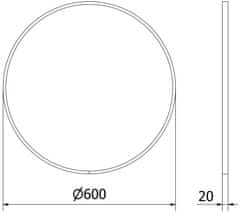 Mexen Mexen Loft okrúhle kúpeľňové zrkadlo 60 cm, čierny rám - 9850-060-060-000-70 - MEXEN