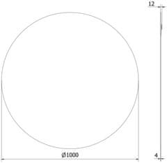 Mexen Okrúhle kúpeľňové zrkadlo Mexen Alto 100 cm - 9853-100-100-000-00 - MEXEN