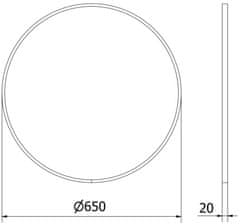 Mexen Mexen Loft okrúhle kúpeľňové zrkadlo 65 cm, čierny rám - 9850-065-065-000-70 - MEXEN