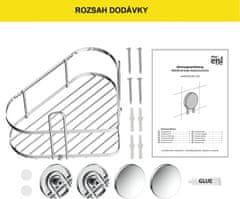 Eisl Rohová sprchová polica, chróm BA0200