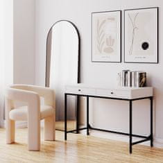 Lectus Písací stôl Trewolo 110 cm biely/čierny
